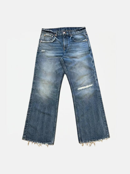 VINTAGEVÄTTAD SLITEN DENIM