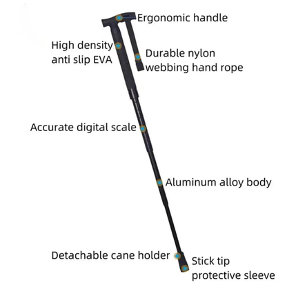 Telescopic Hiking and Trekking Pole with Self-Defense Baton
