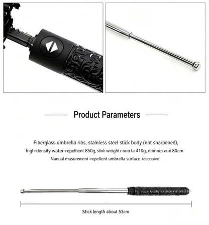 Outdoors Mult Funtional Umbrella inside Extendable Baton Defensive